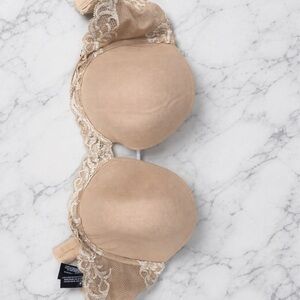 New Natori Elegant Lace Trimmed Bra in Tan size 32DD